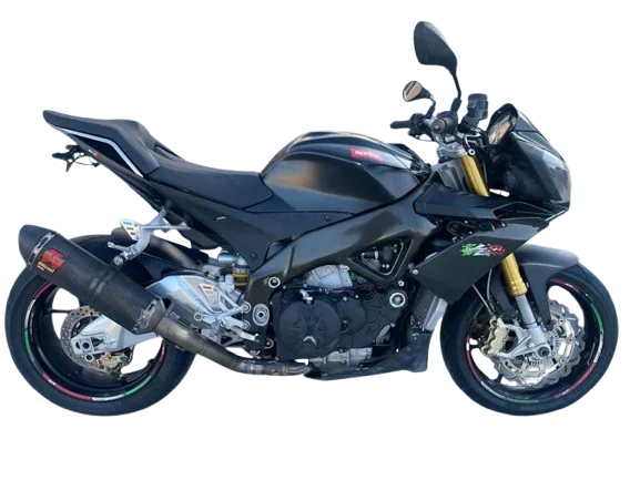 Black Aprilia road motorcycle