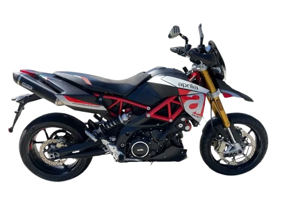 Black and red Aprilia road motorcycle