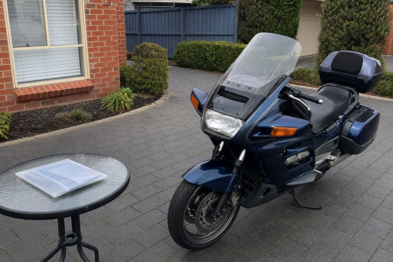 Complete touring motorcycle with records ready for assessment